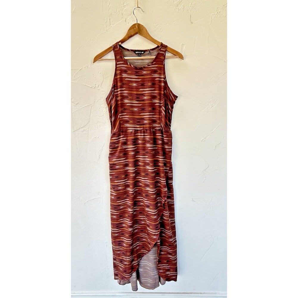 Toad&Co Sunkissed Maxi Wrap Sleeveless Dress Southwestern Aztec Print Size S